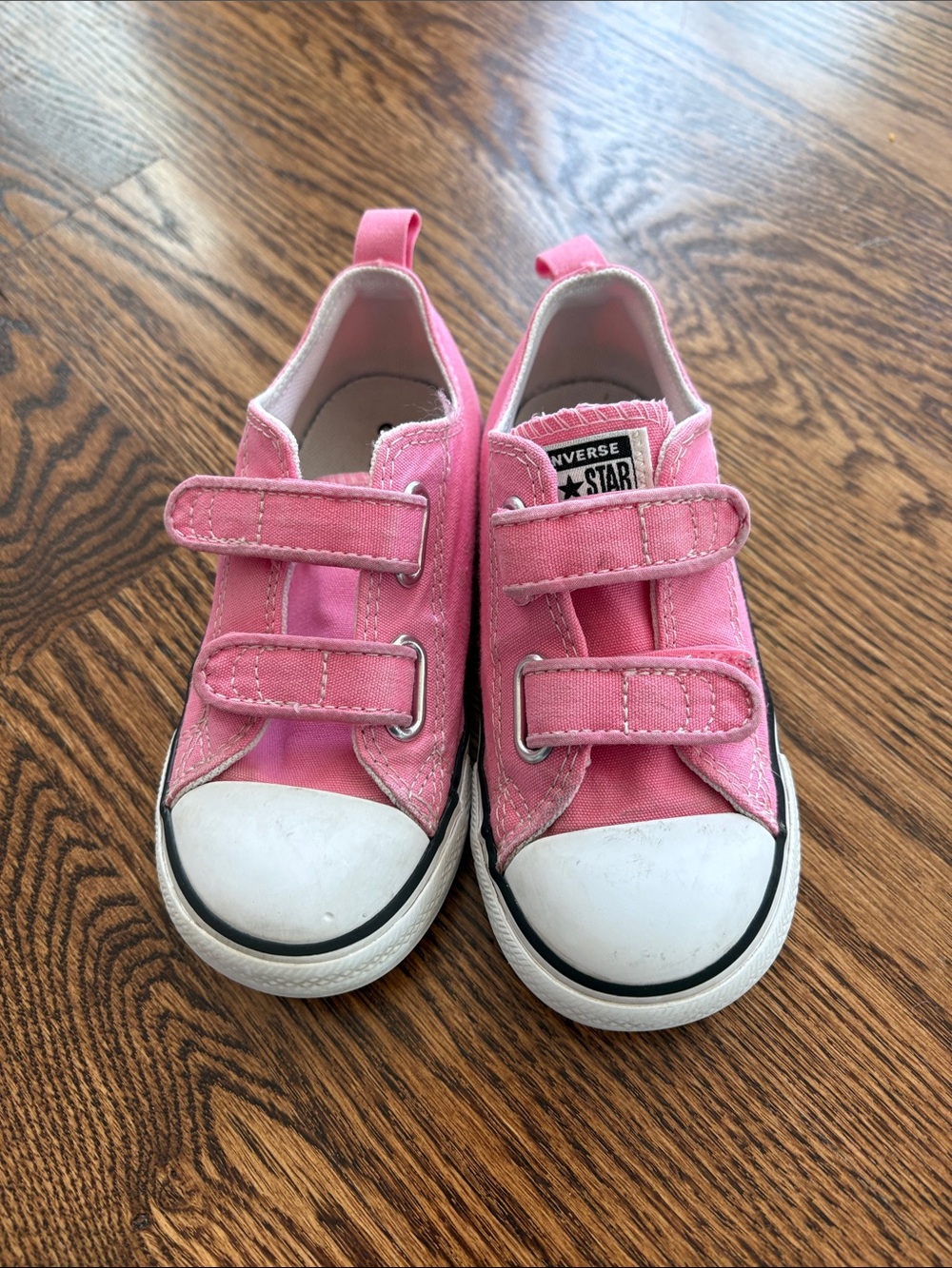 Converse Pink Kids' Velcro Low-Top Sneakers